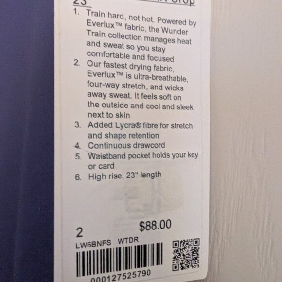 lululemon Wunder Train High-Rise Tight 23" Sz 2, NWT - Picture 12 of 12